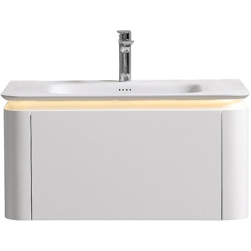 Тумба с раковиной Black&White Universe 925800 80 см (белый молочный) подвесная