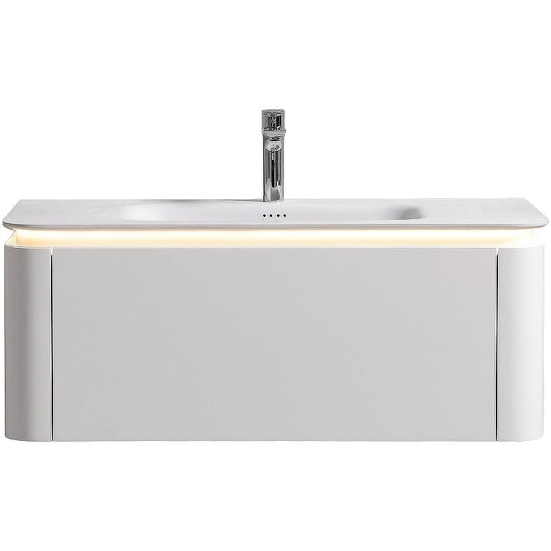 Тумба с раковиной Black&White Universe 9251000 100 см (белый молочный) подвесная