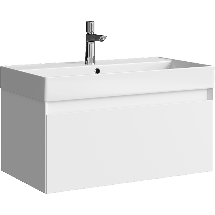 Тумба под раковину Aqwella Geometria GE01081WM 80 см (белый) подвесной