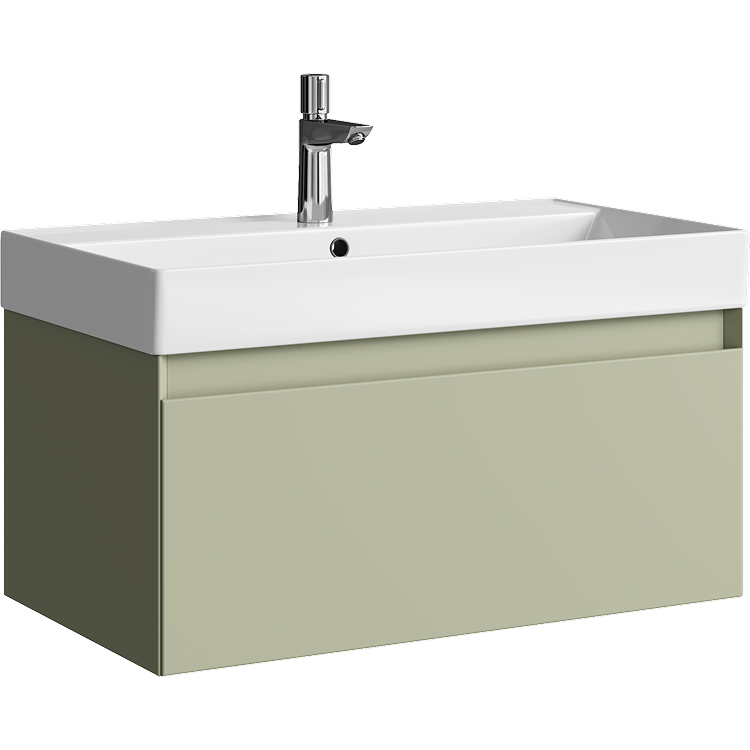 Тумба под раковину Aqwella Geometria GE01081SH 80 см (шалфей зелёный) подвесной