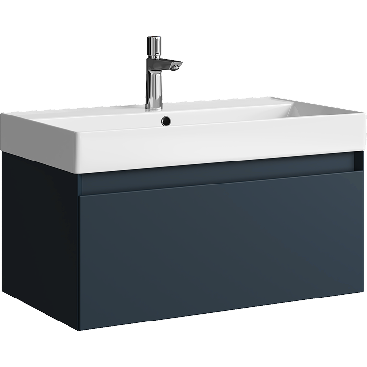 Тумба под раковину Aqwella Geometria GE01081GRM 80 см (серый) подвесной