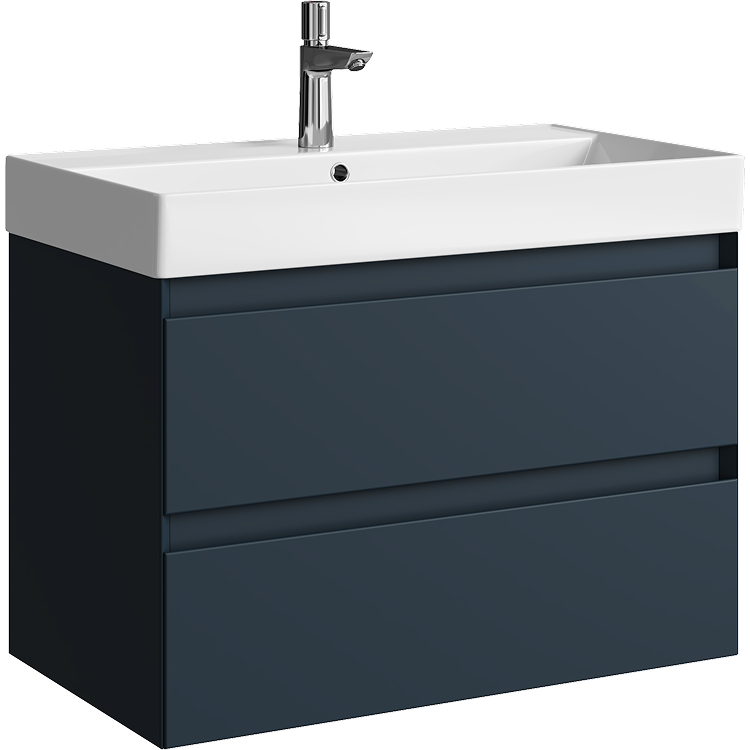 Тумба под раковину Aqwella Geometria GE01082GRM 80 см (серый) подвесной