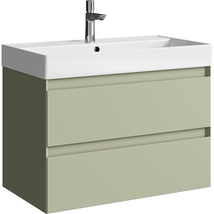 Тумба под раковину Aqwella Geometria GE01082SH 80 см (шалфей зелёный) подвесной