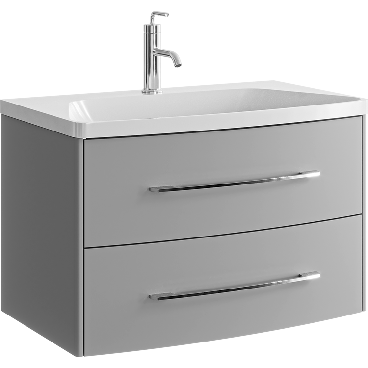 Тумба под раковину Aqwella Neringa NER0108ST 80 см (серый туман) подвесной