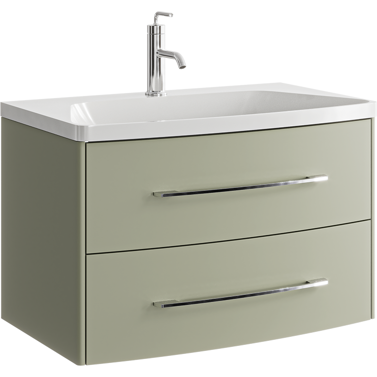 Тумба под раковину Aqwella Neringa NER0108SH 80 см (шалфей зелёный) подвесной