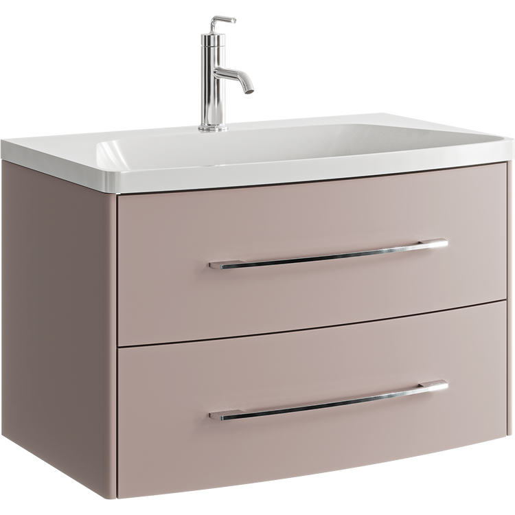 Тумба под раковину Aqwella Neringa NER0108PR 80 см (пепельная роза) подвесной