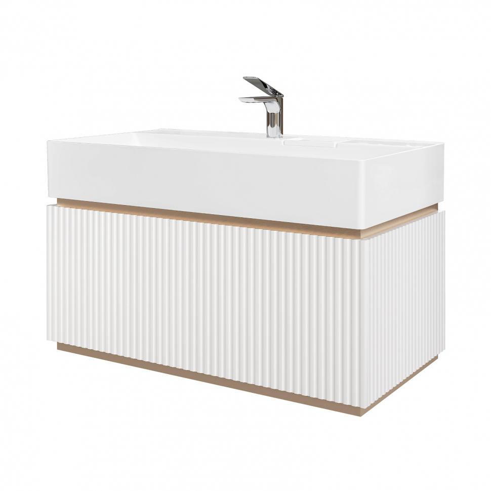 Тумба под раковину Jorno Filoro Fil.01.90/P/W/JR 90 см (белый) подвесная