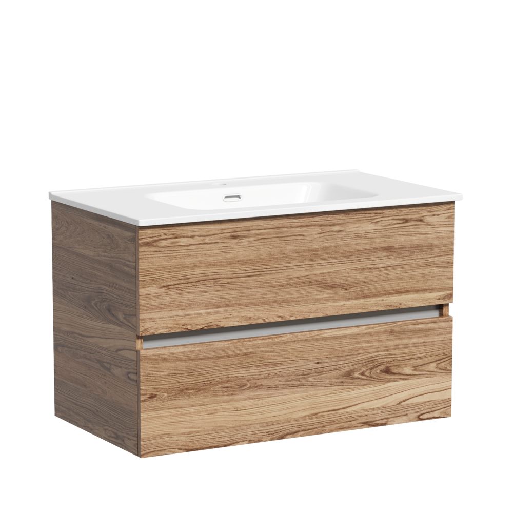 Тумба под раковину Sancos Urban UR80ECH 80 см (дуб чарльстон) подвесная