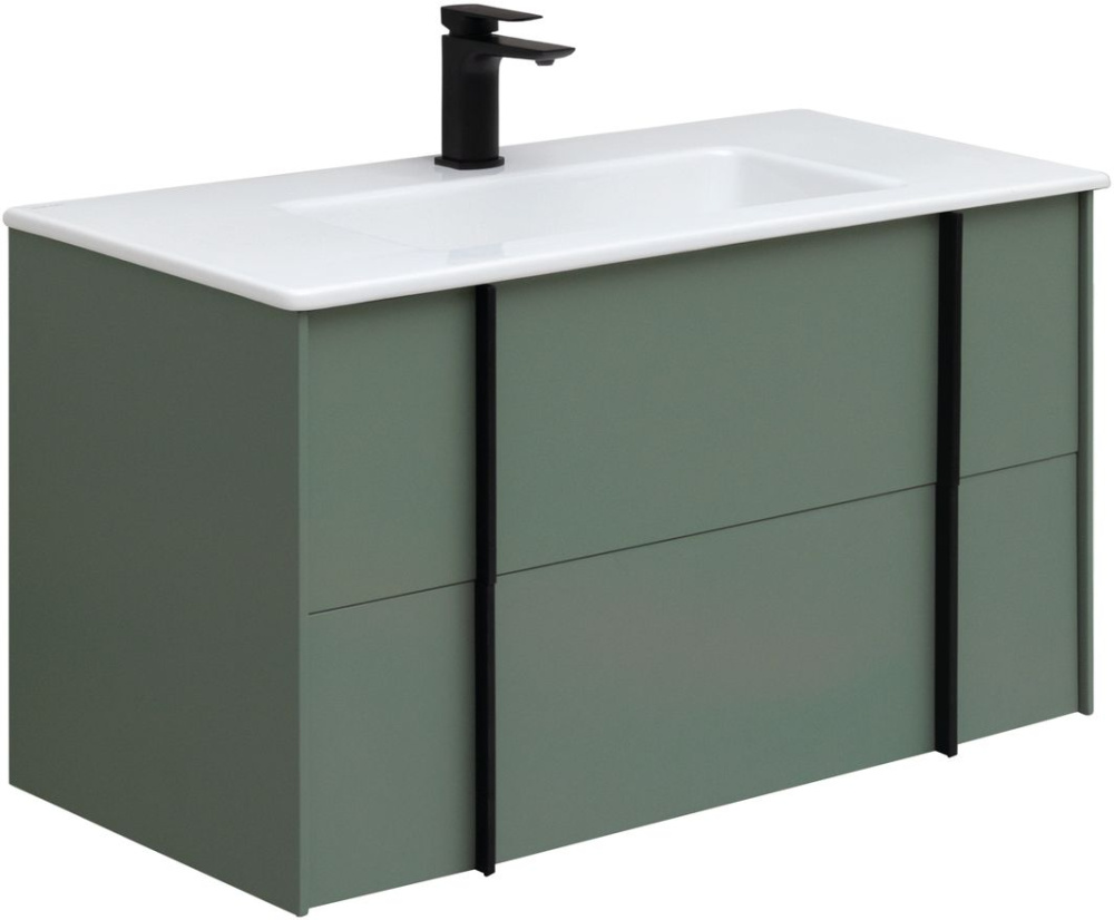 Тумба под раковину Allen Brau Reality 1.32006.CGM 90 см (олива матовый) подвесная