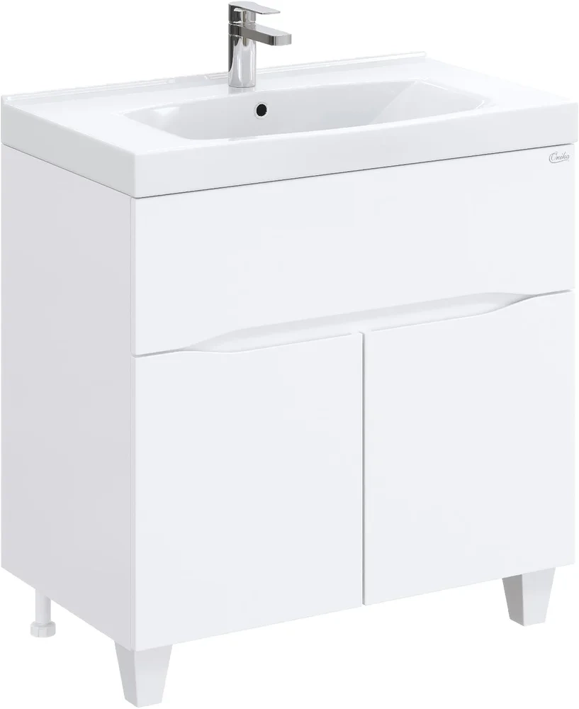 Тумба под раковину Onika Стрим 108055 80 см (белый) напольная