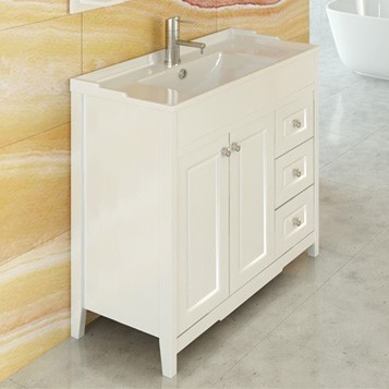 Тумба с раковиной Comforty Тбилиси 00003132630 90 см (белый) напольная