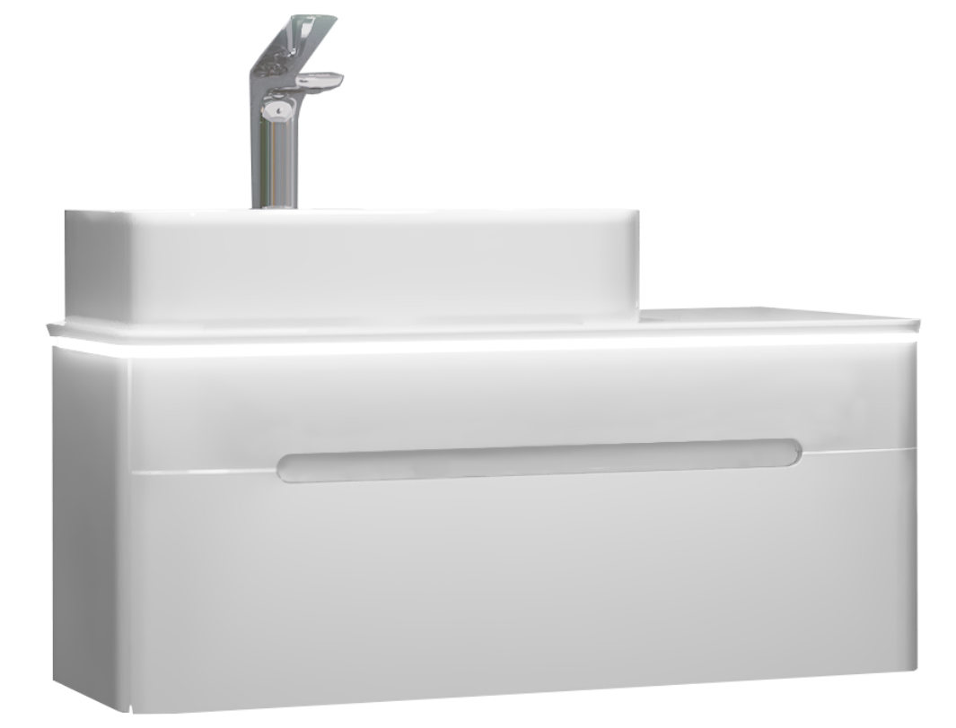 Тумба под раковину Jorno Shine Shi.01.90/P/W 90 см (белый)