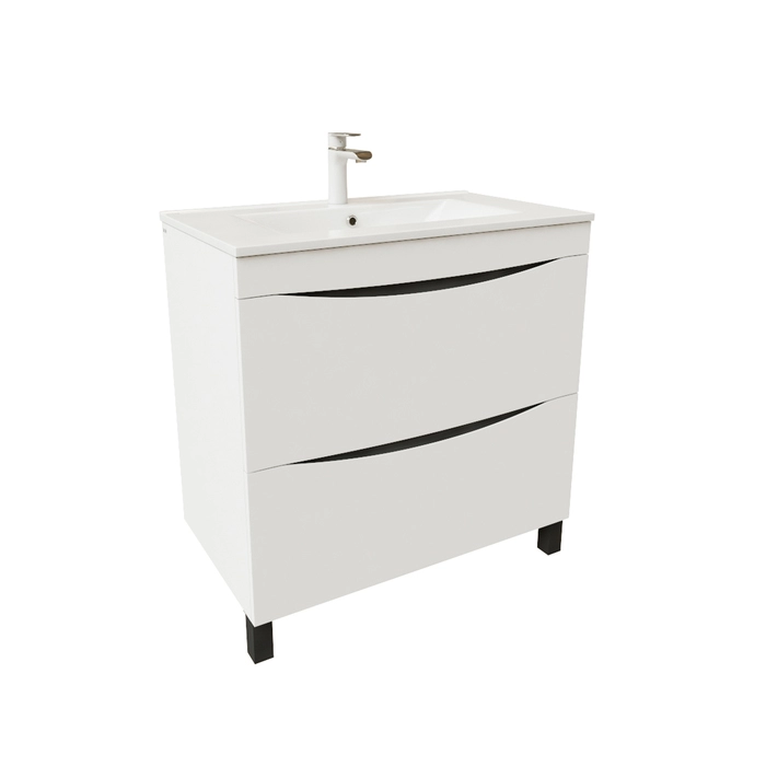 Тумба с раковиной IDDIS Cloud CLO80WFi95K 80 cм (белый) напольная