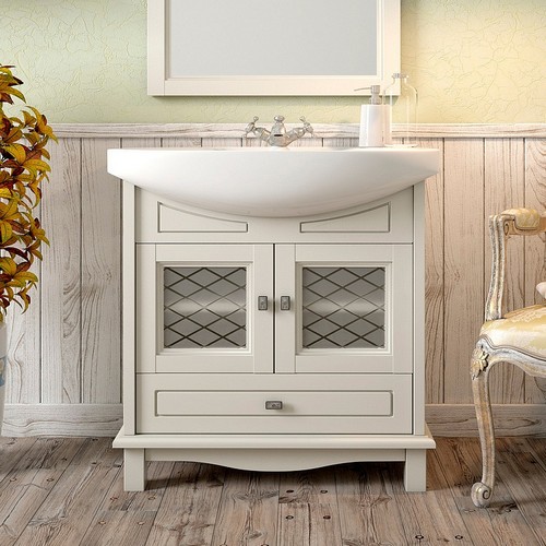 Тумба под раковину Opadiris Омега 00-00002824 85 см (слоновая кость) напольная