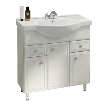 Тумба с раковиной Comforty Сочи 00004134639 85 см (белый) напольная