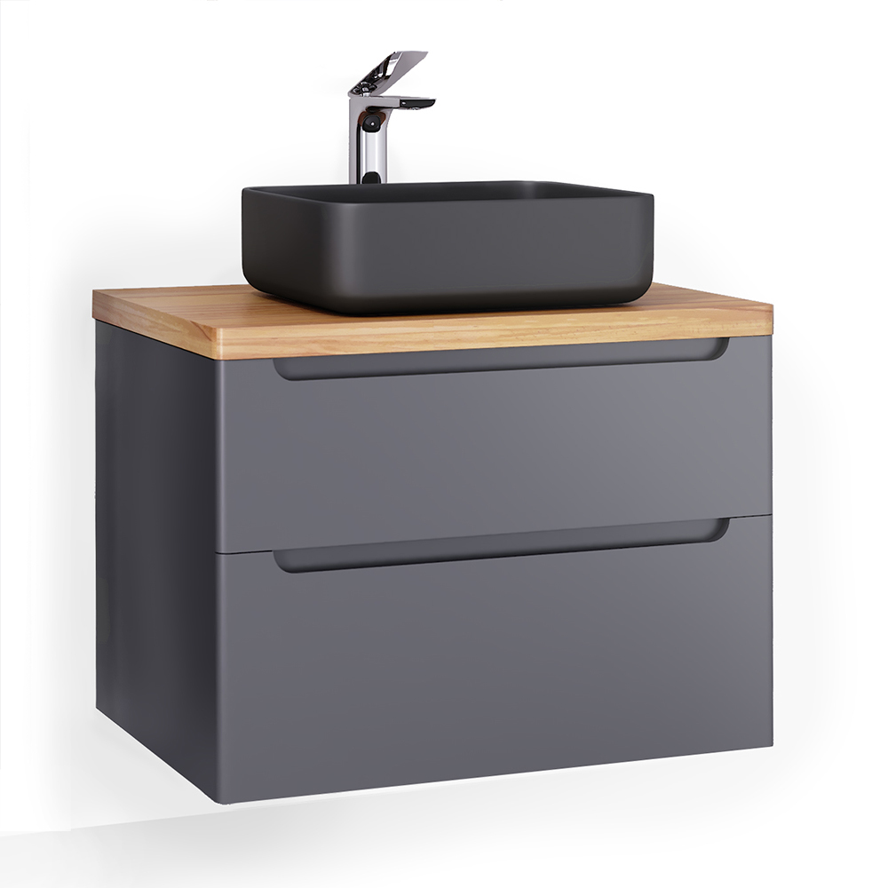 Тумба под раковину Jorno Wood.01.80/P/GR 80 см (серый)