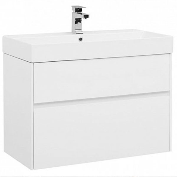 Тумба под раковину Aquanet Бруклин 85 см (белый) подвесная