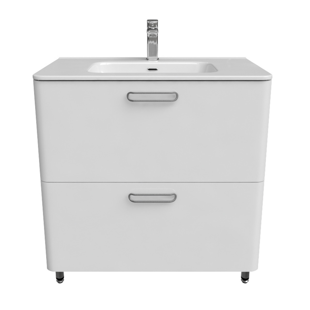 Тумба с раковиной IDDIS Brick BRI80WFi95K 80 см (белый) напольная