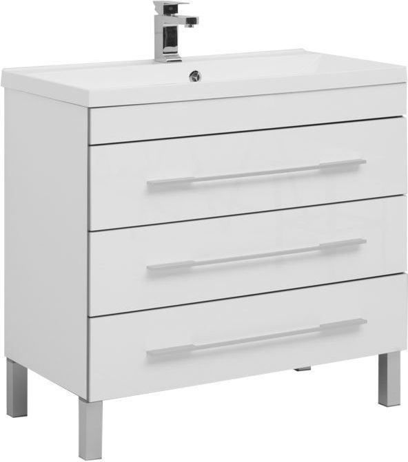 Тумба под раковину Aquanet Верона 90 см (белый) 3 ящика напольная