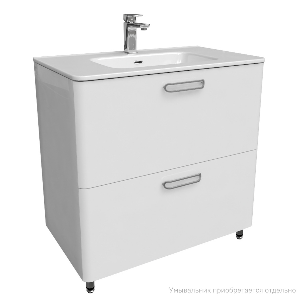 Тумба под раковину IDDIS Brick BRI80WFi95 80 см (белый) напольная