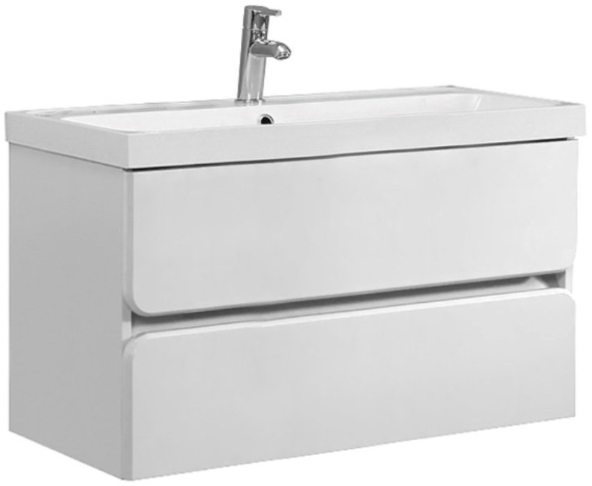 Тумба под раковину Belux Париж 4810924253330 90 см (белый глянец) подвесная