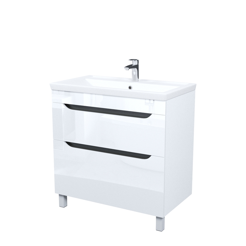 Тумба с раковиной IDDIS Ray RAY80WFi95K 80 cм (белый) напольная