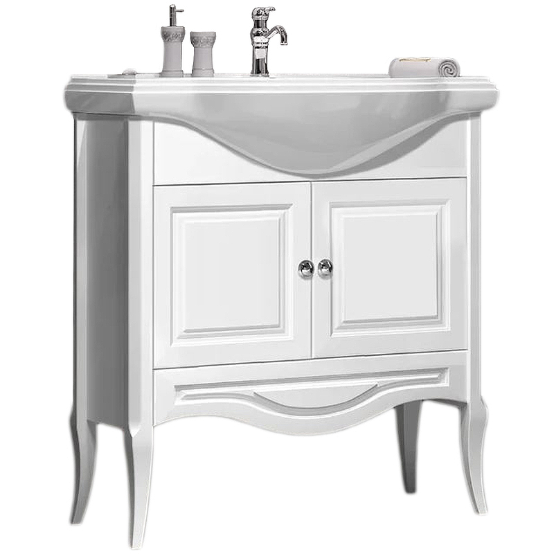 Тумба под раковину Opadiris Брунелла 00-00003631 80 см (белый матовый) напольная