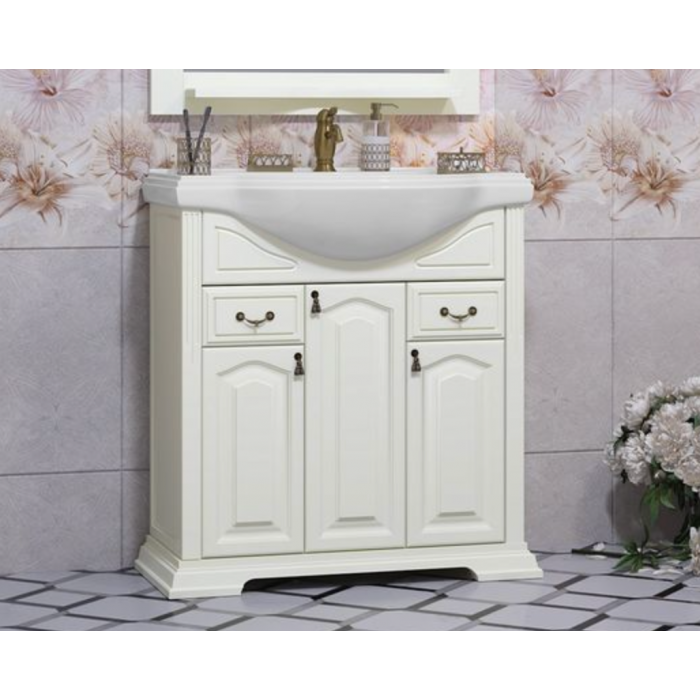 Тумба под раковину Opadiris Риспекто 00-00006022 80 см (слоновая кость) напольная