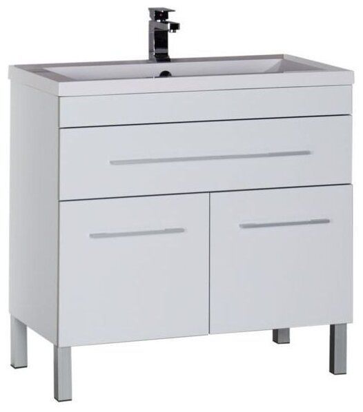 Тумба под раковину Aquanet Верона 90 см (белый) 1 ящик 2 дверцы напольная