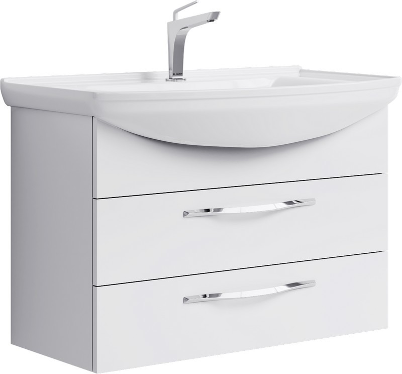 Тумба под раковину Aqwella Allegro Agr.01.08/2 85 см (белый) подвесная