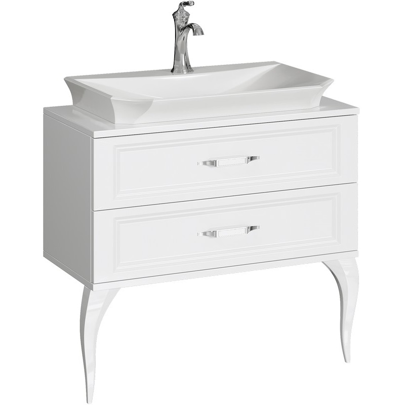 Тумба под раковину Aqwella 5 stars LaDonna LAD0108W 85 см (белый) напольная