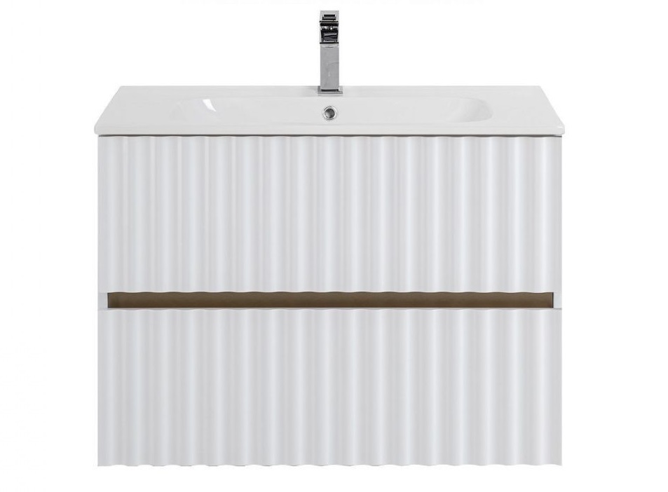 Тумба под раковину Art&Max Elegant AM-ELEGANT-800-2C-SO-BM-LED 80 см (белый матовый) подвесная