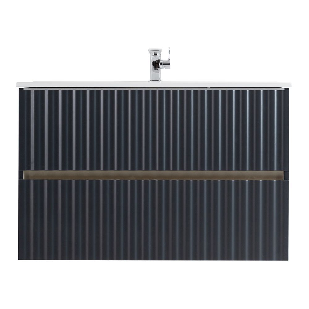 Тумба под раковину Art&Max Elegant AM-ELEGANT-900-2C-SO-GM-LED 90 см (серый матовый) подвесная