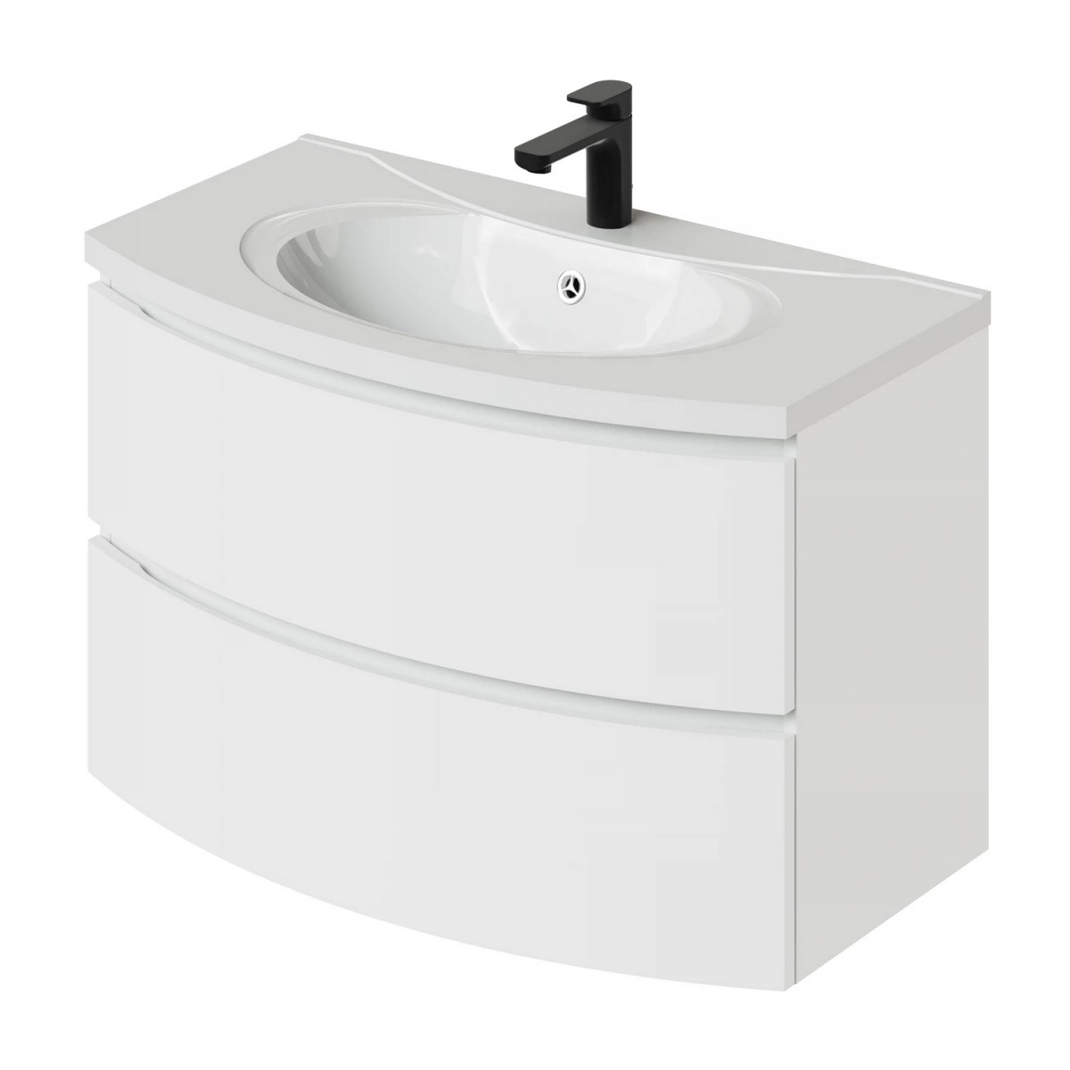 Тумба с раковиной Итана Arko 4657825873782 90 см (эмаль белый матовый) подвесная