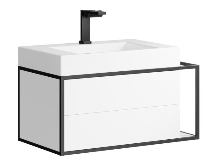 Тумба под раковину Aqwella Clarberg Logic LOG0108L 80 см L (белый) подвесная