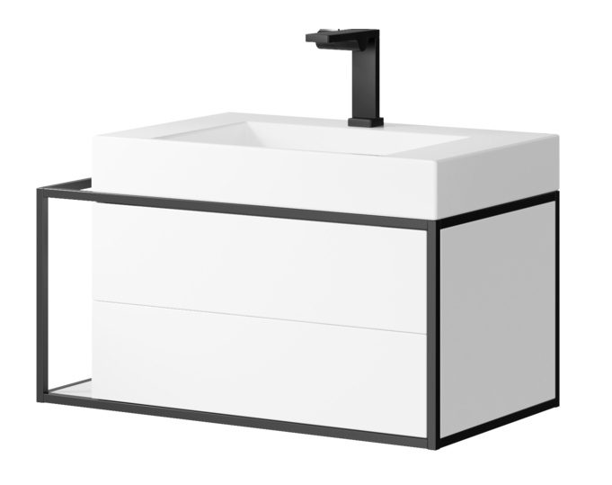 Тумба под раковину Aqwella Clarberg Logic LOG0108R 80 см R (белый) подвесная