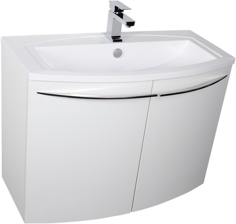 Тумба под раковину Aquanet De Aqua Токката 90 см (белый ) 2 дверцы подвесная