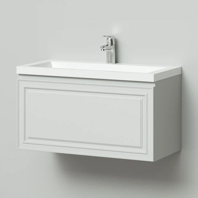 Тумба с раковиной Итана Verona 4657773601499 80 см (керамик) подвесная