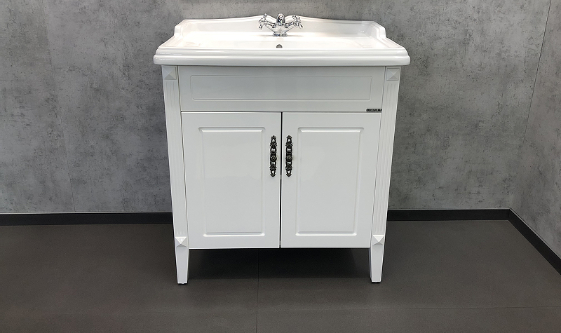 Тумба с раковиной Comforty Палермо 00004139245 80 см (белый) напольная