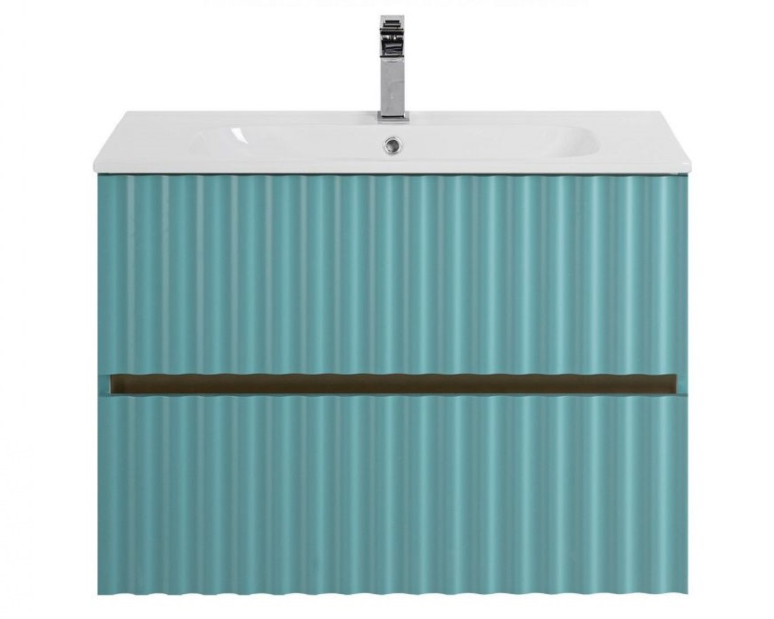 Тумба под раковину Art&Max Elegant AM-ELEGANT-800-2C-SO-MM-LED 80 см (светло-зелёный матовый) подвесная