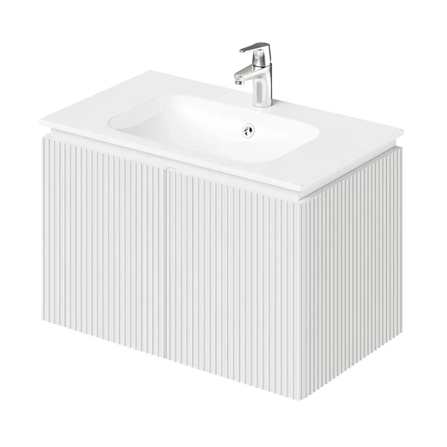 Тумба с раковиной Итана BAND 4657828217330 80 см (белый матовый) подвесная