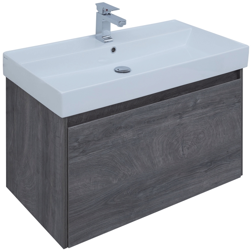 Тумба под раковину Aquanet Nova Lite 90 см (дуб рошелье) 1 ящик подвесная