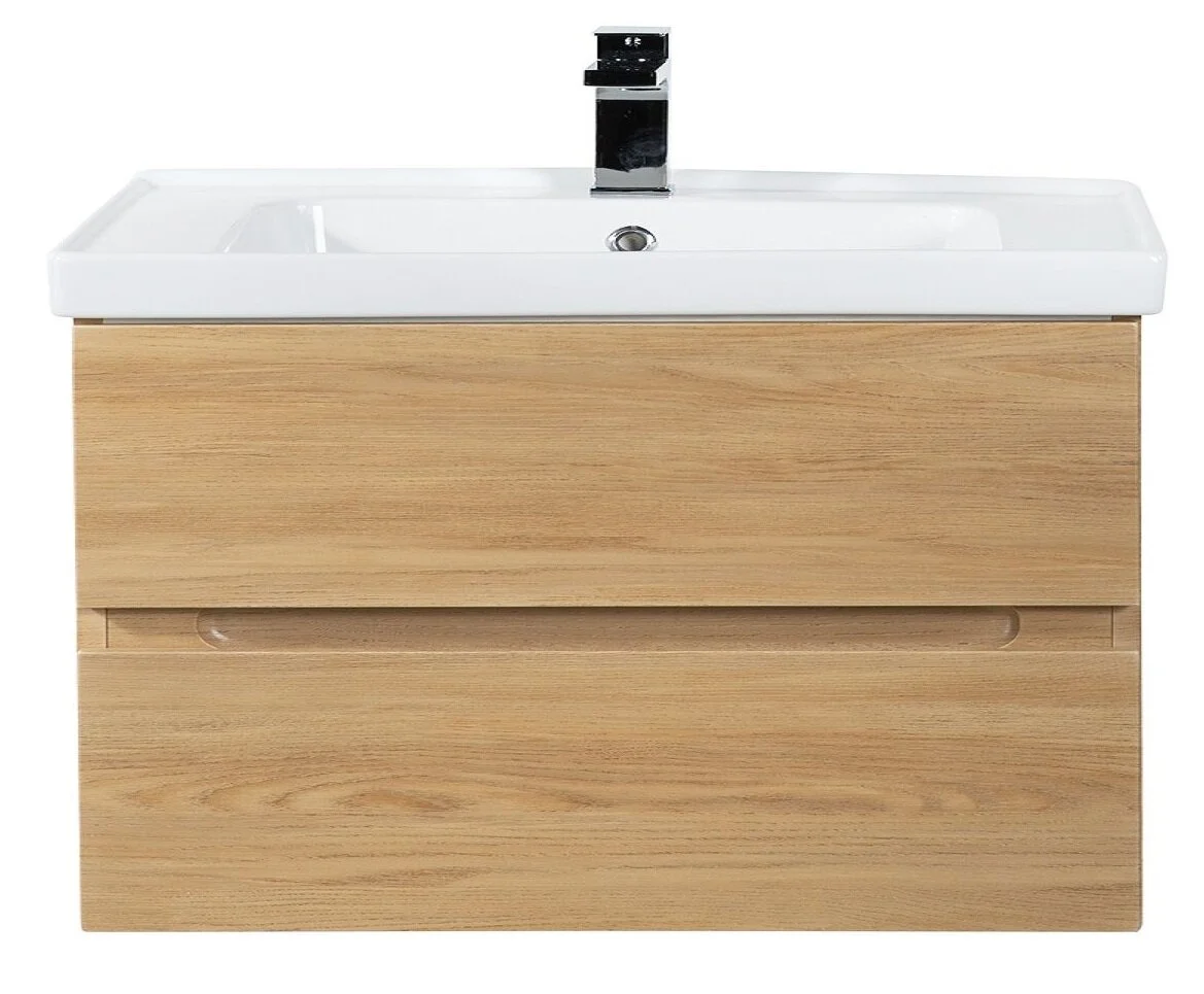 Тумба под раковину Art&Max Techno AM-Techno-900-2C-SO-LW674 90 см (дуб мадейра янтарь) подвесная