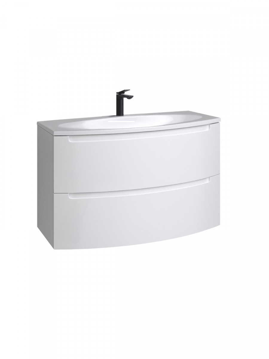 Тумба под раковину Belux Бари 4810924265272 90 см (белый глянцевый) подвесная