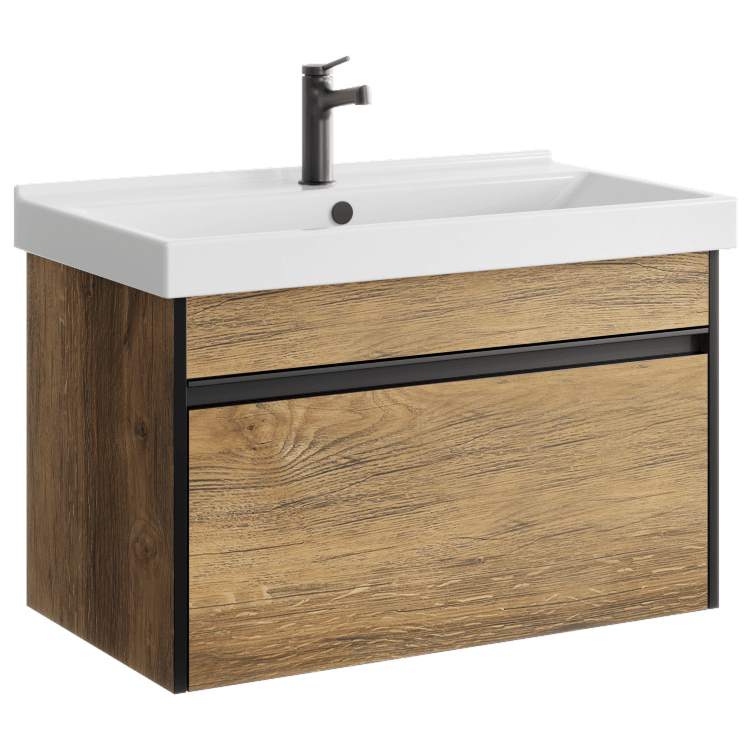 Тумба под раковину Aqwella Urban URB0108DB 80 см (дуб балтийский) подвесная