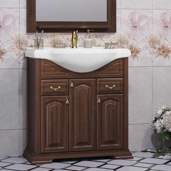 Тумба под раковину Opadiris Риспекто 00-00006025 80 см (орех антикварный) напольная