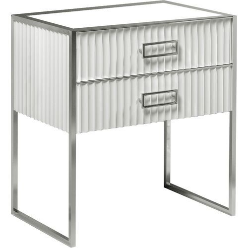 Тумба под раковину ArmadiArt Monaco 867-080-WCR 80 см (белый/хром)