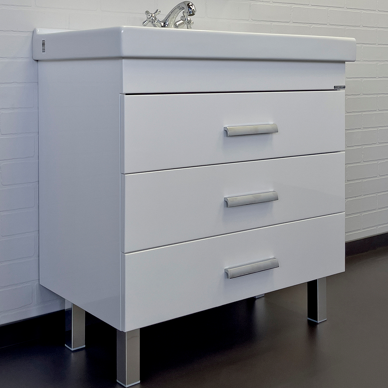 Тумба с раковиной Comforty Никосия-80Н 00-00011162 80 см (белый) напольная