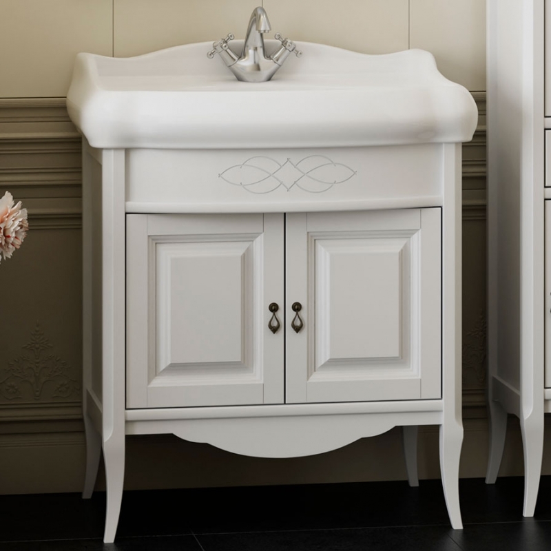 Тумба под раковину Opadiris Лоренцо Z0000008220 80 см (белый матовый) напольная