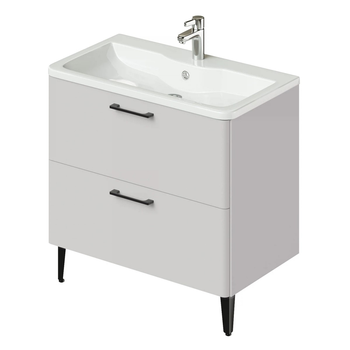 Тумба с раковиной Итана Nais 2.0 4657810335066 80 см (керамик) напольная